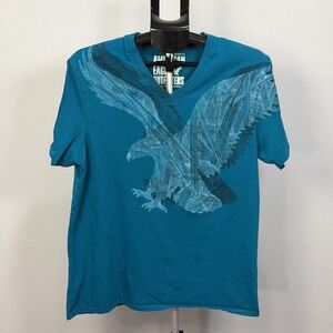 American Eagle Outfitters Shirt Mens‎ XL Blue Eagle Graphic V Neck Tee Top